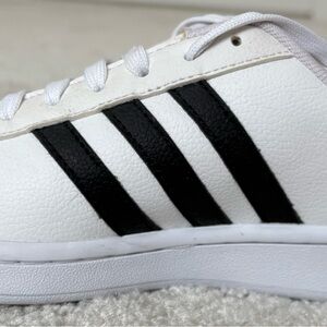 Adidas Classic White with Black Stripes Sneakers